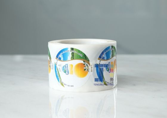 OEM 식품 안전 밀봉 스티커 UV 코팅 표면 마무리 스티키 라벨 롤