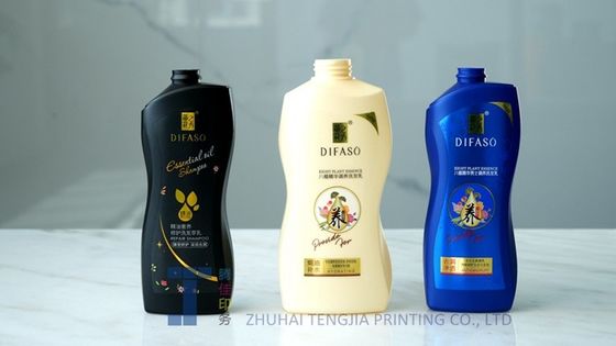판톤 컬러 UV 코팅 화장품 병 스티커 장식용 정사각형