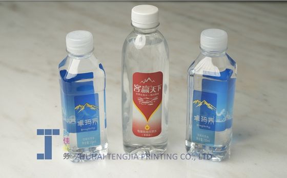 기름 방지 주문 인쇄 된 명확 한 라벨 롤 인쇄 된 병 라벨 오래 지속